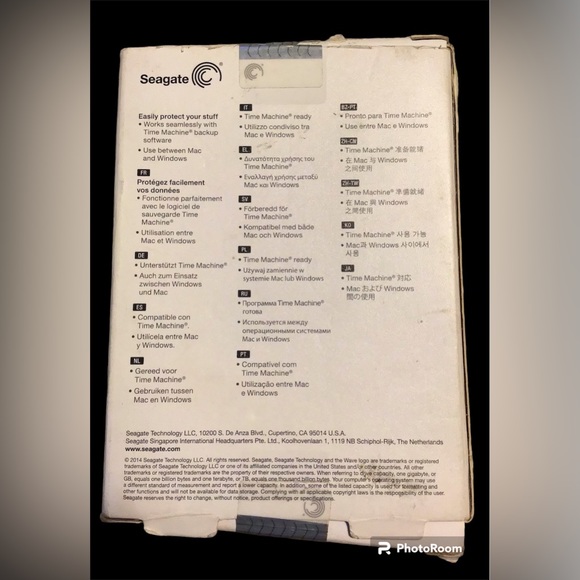 Seagate Backup Plus Slim Portable Drive for Mac, Model SRD00F1, 2TB, USB 3.0 - Picture 2 of 4